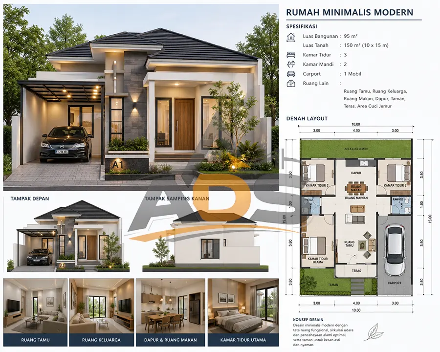 Contoh desain rumah minimalis modern
