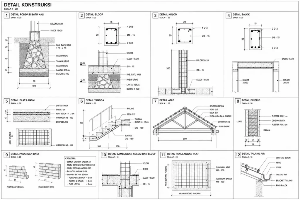 Gambar Detail Konstruksi