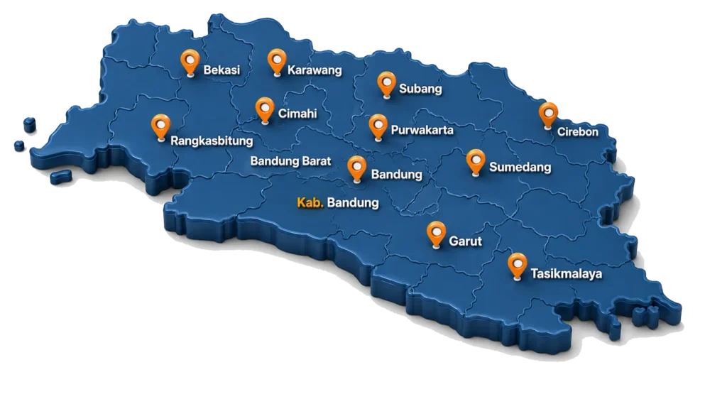 Peta 3D interaktif Jawa Barat
