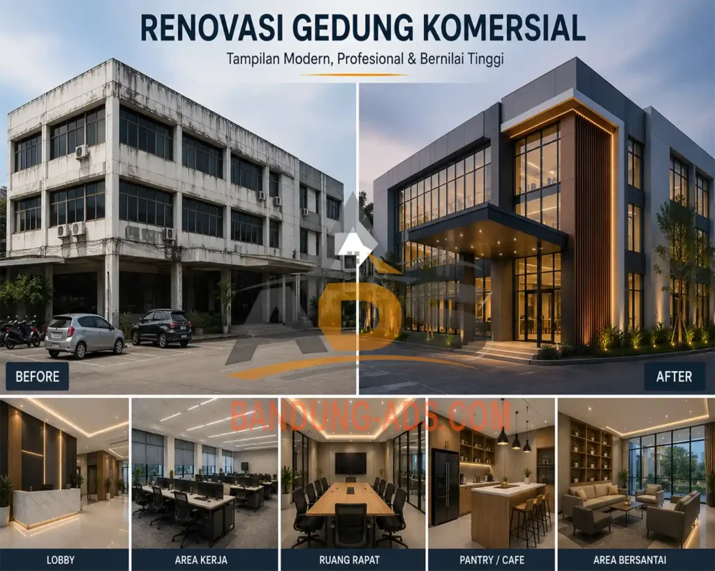 Renovasi gedung komersial transformasi modern