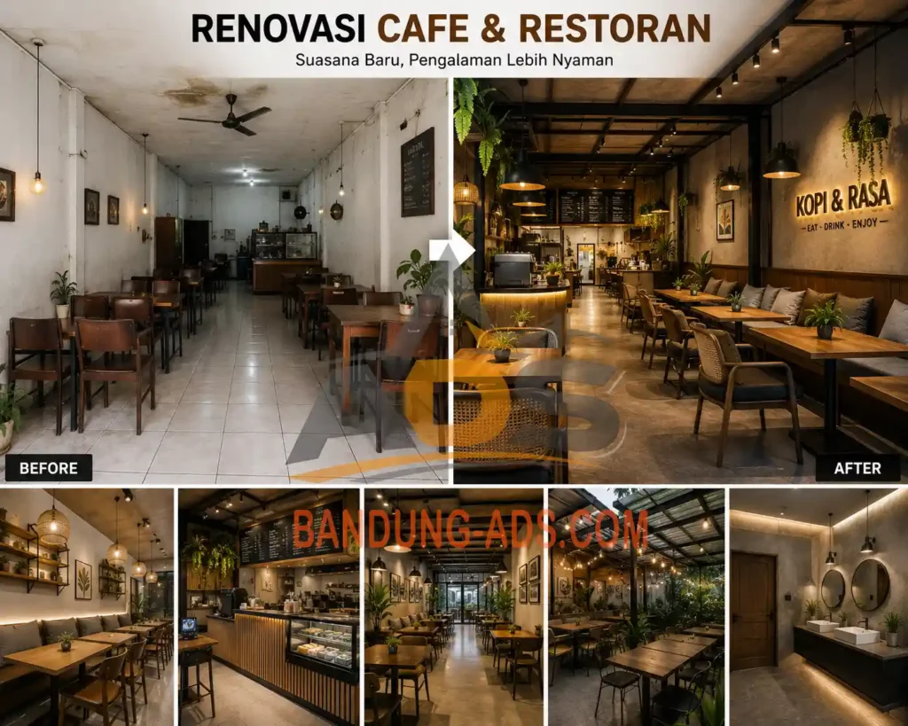 Renovasi interior cafè yang menawan