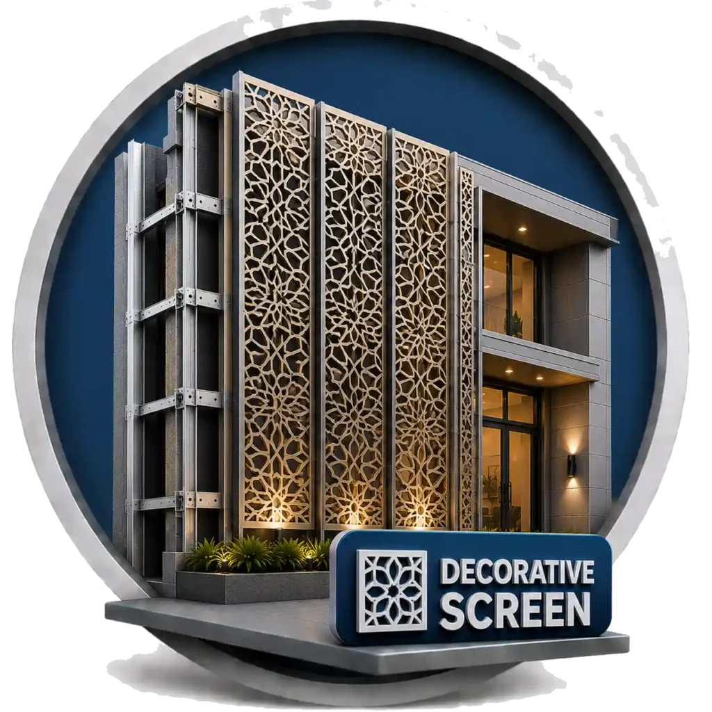 Fasad Layar Dekoratif Modern