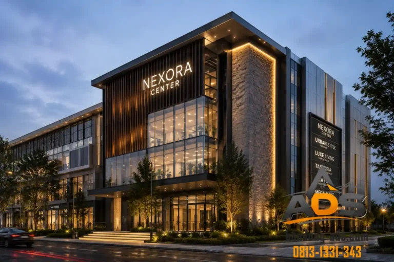 Pusat Perbelanjaan Nexora di Senja Hari