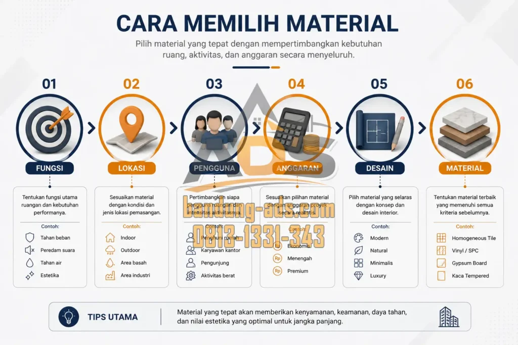 Panduan Memilih Material Ruang